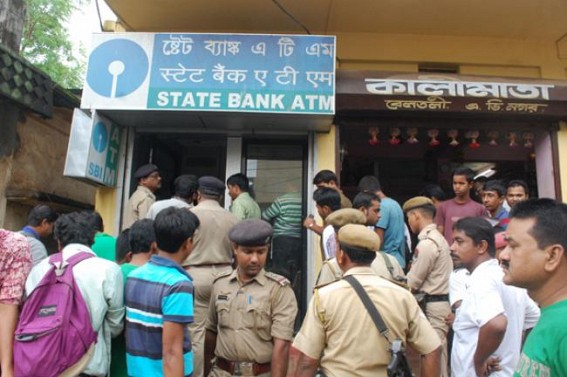 Robbers loot,fork-out SBI ATM machine in front of AD Nagar Police Station, Rs 30 lakhs looted : Tripura's Law & Order breaks down under scam tainted,CBI chargesheeted DGP K.Nagraj Robbers loot,fork-out SBI ATM machine in front of AD Nagar Police Station, Rs 30 lakhs looted : Tripura's Law & Order breaks down under scam tainted,CBI chargesheeted DGP K.Nagraj